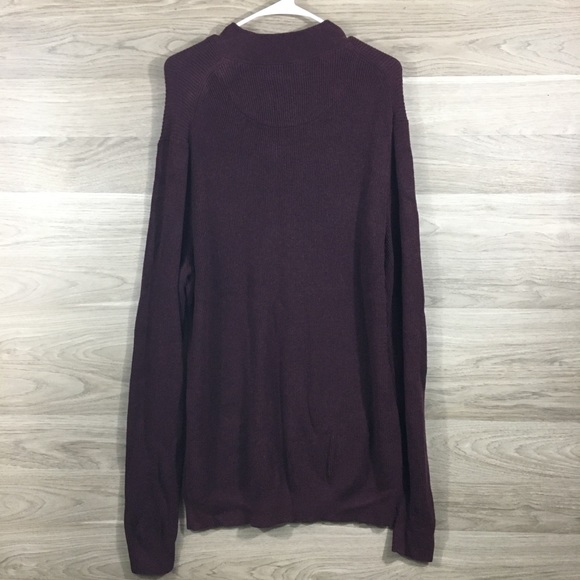 Nordstrom Men's Tall Maroon Cardigan Top - Picture 4 of 4